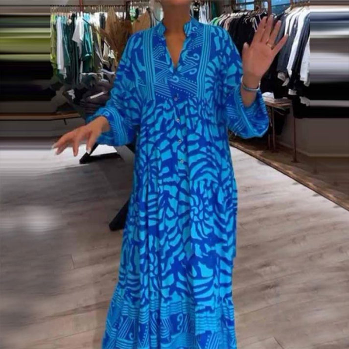 LILIANA | Maxi Dress Flowing with Sun Print and Summer Comfort – Ideal for Relaxing Days
