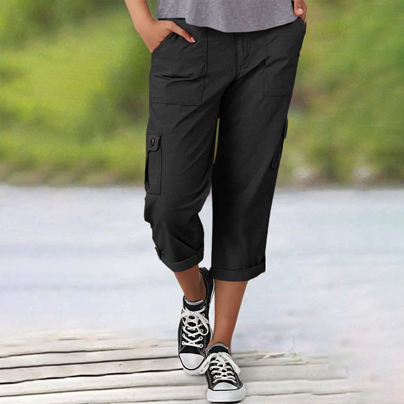 FRANCESCA | Capri Pants with Multiple Pockets and Comfortable Fit for Maximum Freedom of Movement