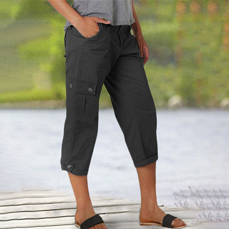 FRANCESCA | Capri Pants with Multiple Pockets and Comfortable Fit for Maximum Freedom of Movement