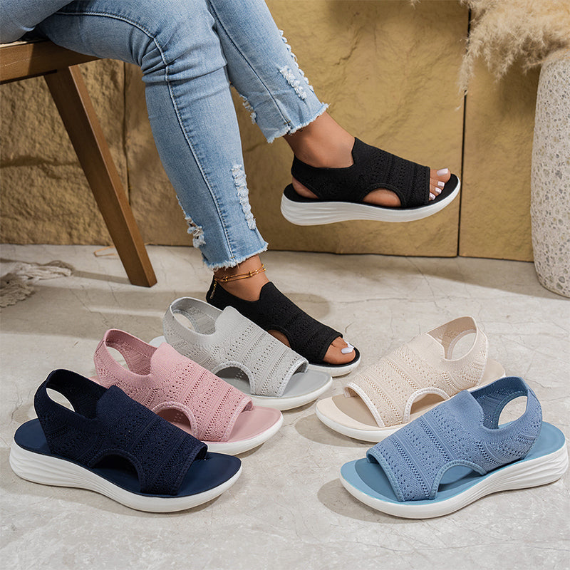 Anne™ | Platform sandals made of breathable material for women