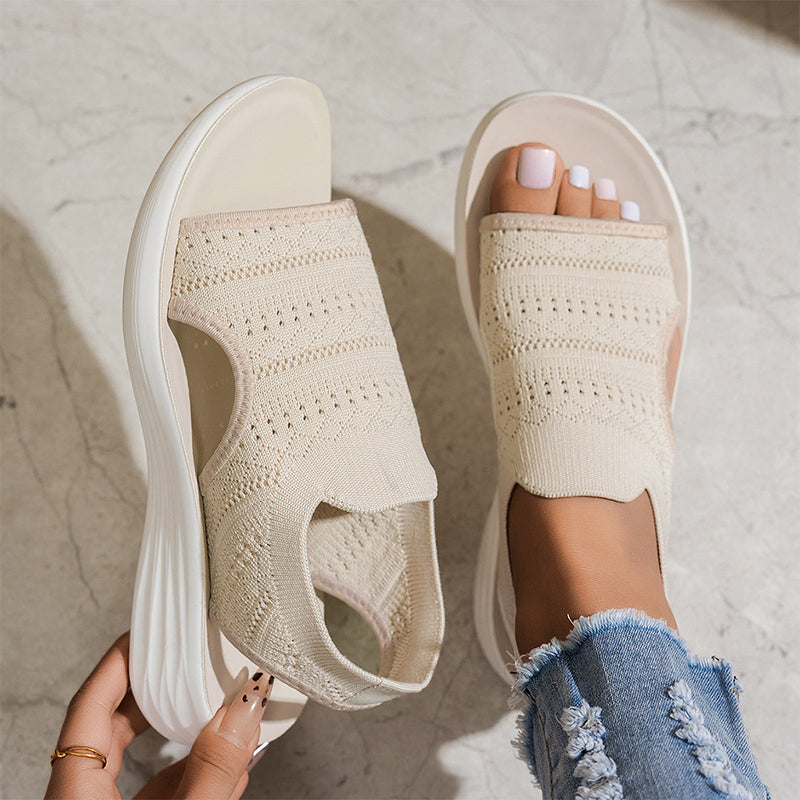 Anne™ | Platform sandals made of breathable material for women