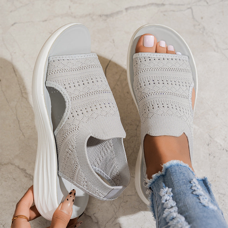 Anne™ | Platform sandals made of breathable material for women
