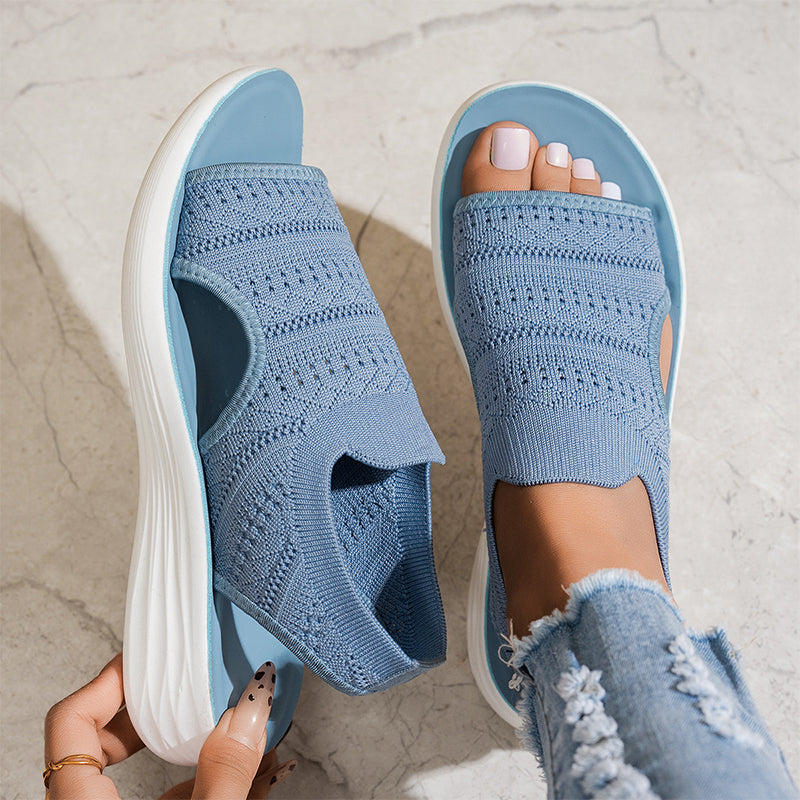 Anne™ | Platform sandals made of breathable material for women