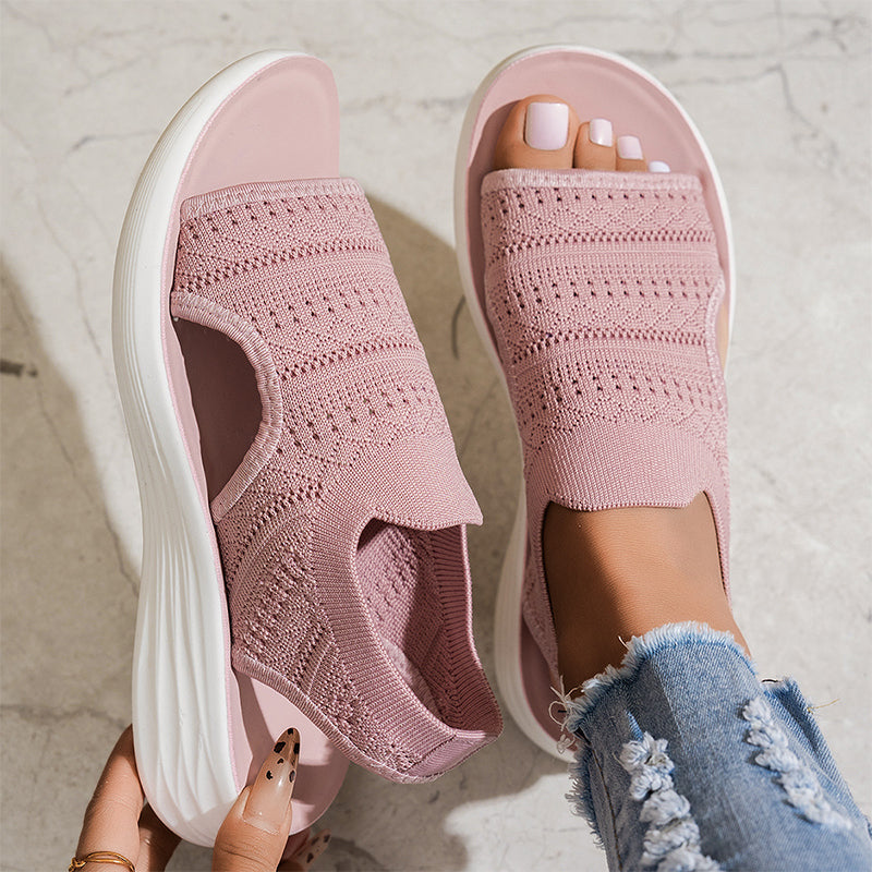 Anne™ | Platform sandals made of breathable material for women