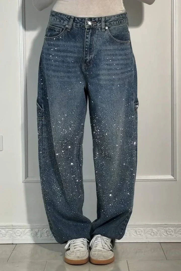 NOVA | Sparkle Wide-Leg Jeans for a Galactic Look