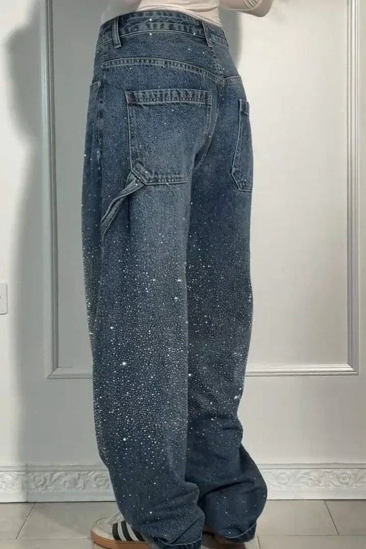 NOVA | Sparkle Wide-Leg Jeans for a Galactic Look