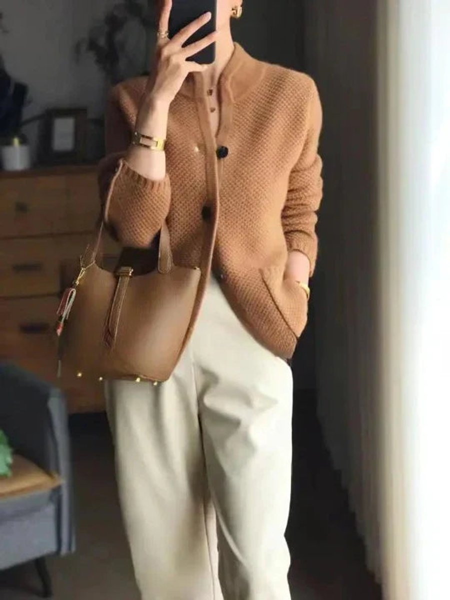 Penelope | Women's Wool Button-Front Knit Cardigan