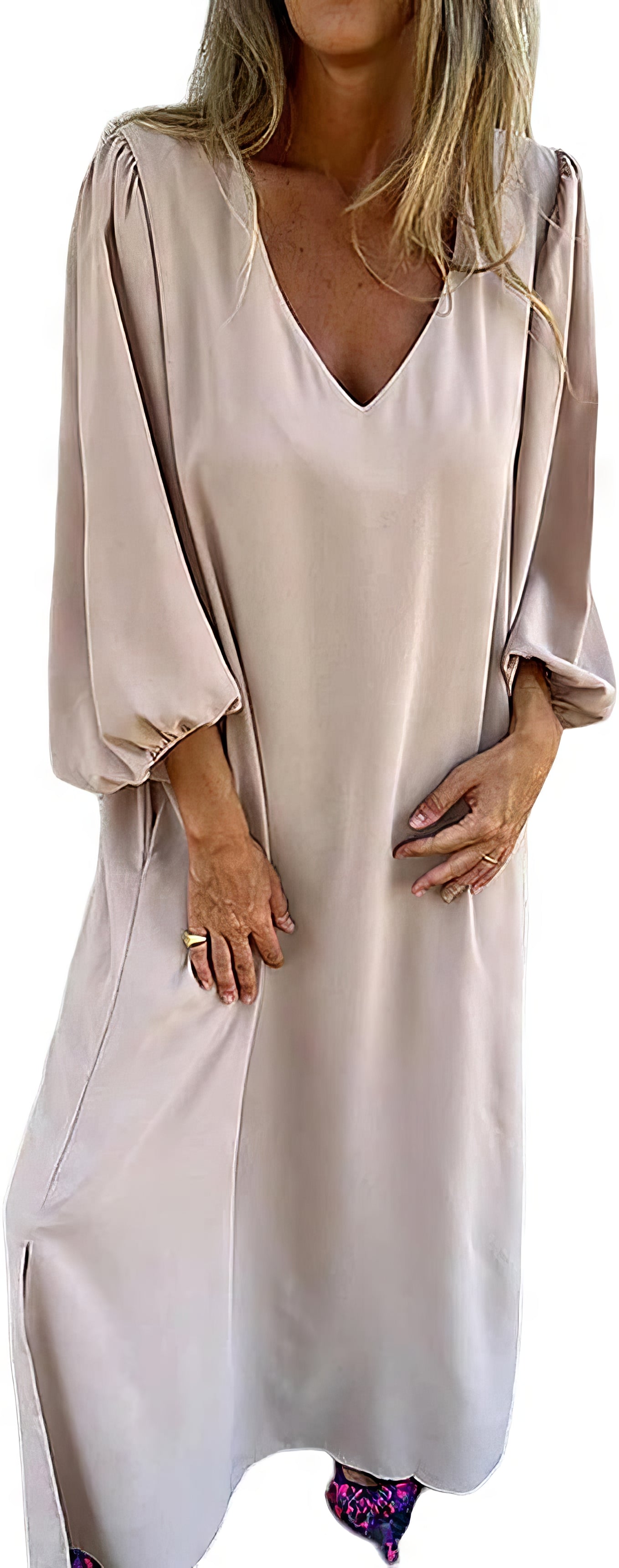LIVIA | Long Bohemian Dress with Pockets and Styled Cut